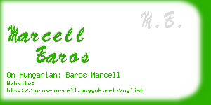 marcell baros business card